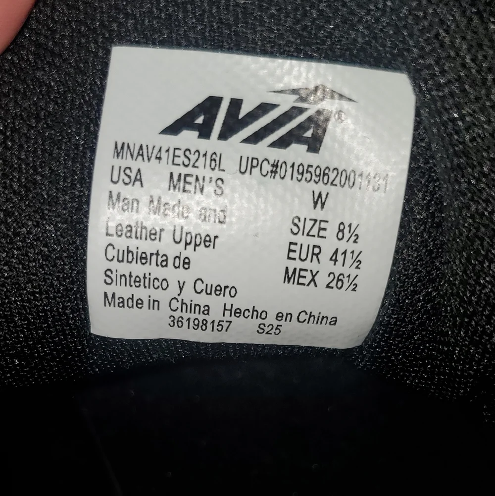 Avia Men's Black Quickstep Strap Shoes Size 8.5 Nwt